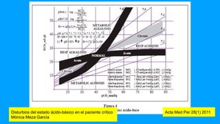 Disturbios del estado ácido-básico en el paciente crítico
Mónica Meza García
Acta Med Per 28(1) 2011
 
