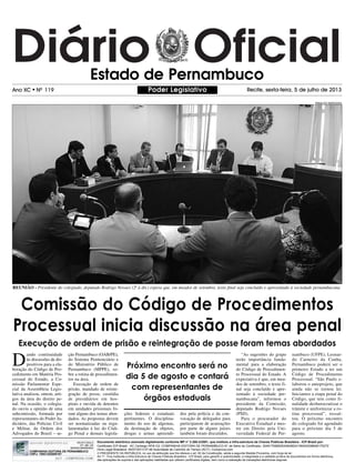 Diário Oficial da Assembleia Legislativa do Estado de Pernambuco