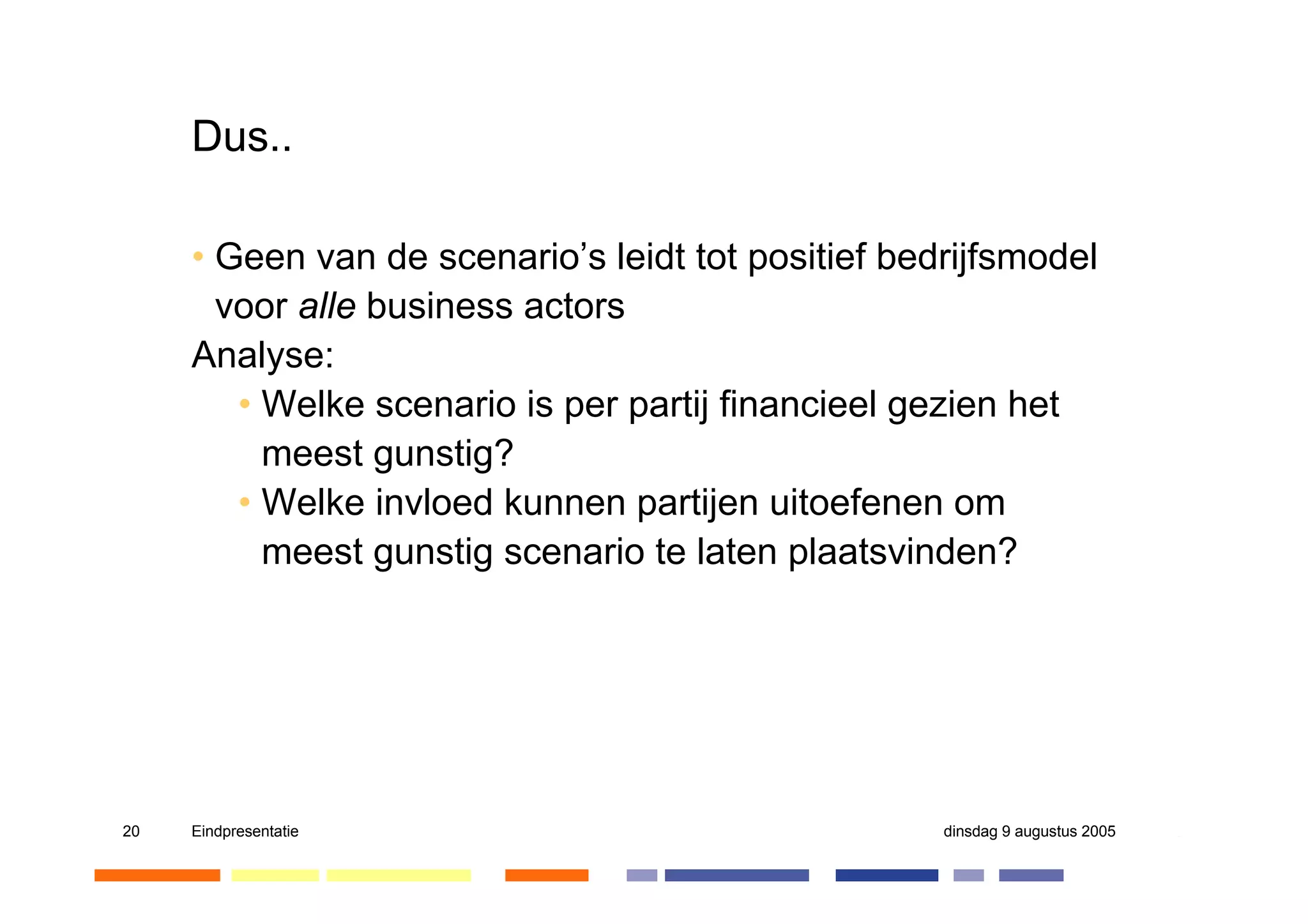 Digitale televisie in Nederland, Master Thesis presentatie