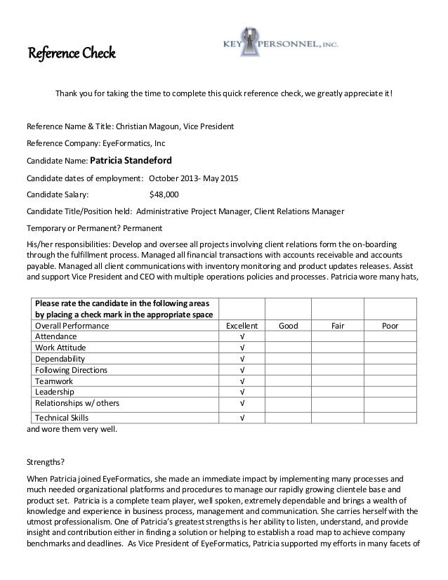 reference check form cmagoun reference check form