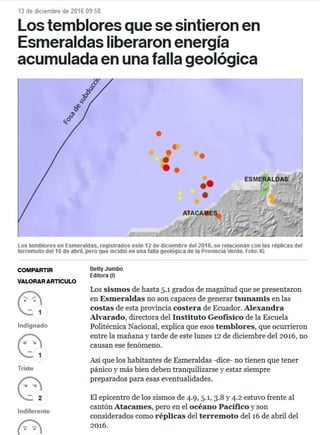 LIBERACIÓN DE ENERGÍA ACUMULADA EN FALLA GEOLÓGICA ESMERALDAS