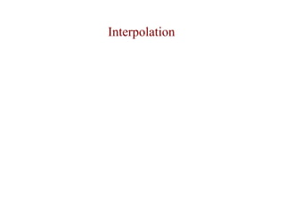Interpolation
 