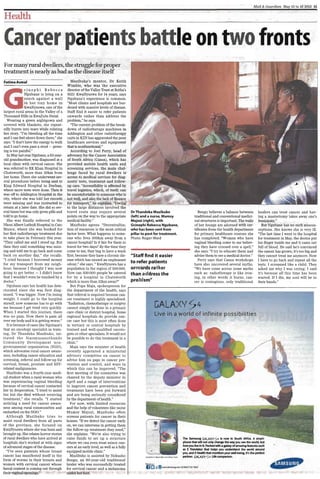 Mail and Gurdian  cancer_patients_battle_on_two_fronts[1] dr mazibuko homevisits