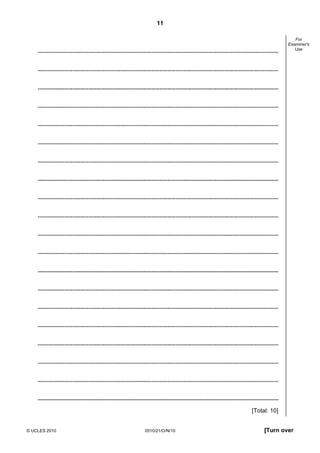 11
© UCLES 2010 0510/21/O/N/10 [Turn over
For
Examiner's
Use
[Total: 10]
 