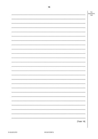 15
© UCLES 2010 0510/21/O/N/10
For
Examiner's
Use
[Total: 18]
 