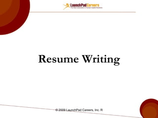 Resume  Writing 
