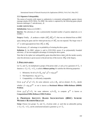Provable Secure Identity Based Signcryption Schemes Without Random Oracles Pdf Provable Secure Identity Based Signcryption Schemes Without Random Oracles Pdf