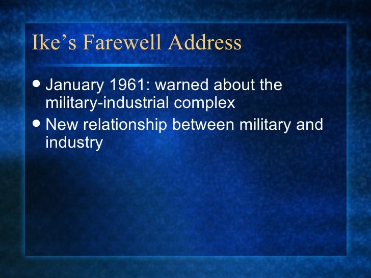 From Eisenhowers Military Industrial >> Eisenhower's Cold War Policies - 5/13/09 From Eisenhowers Military Industrial >> Eisenhower's Cold War Policies - 5/13/09