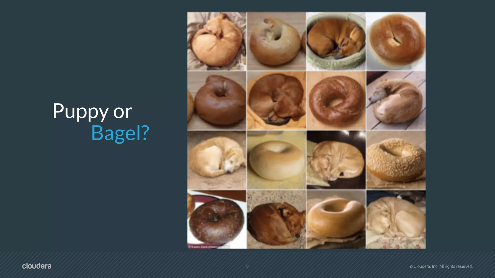 8 © Cloudera, Inc. All rights reserved.
Puppy or
Bagel?
 