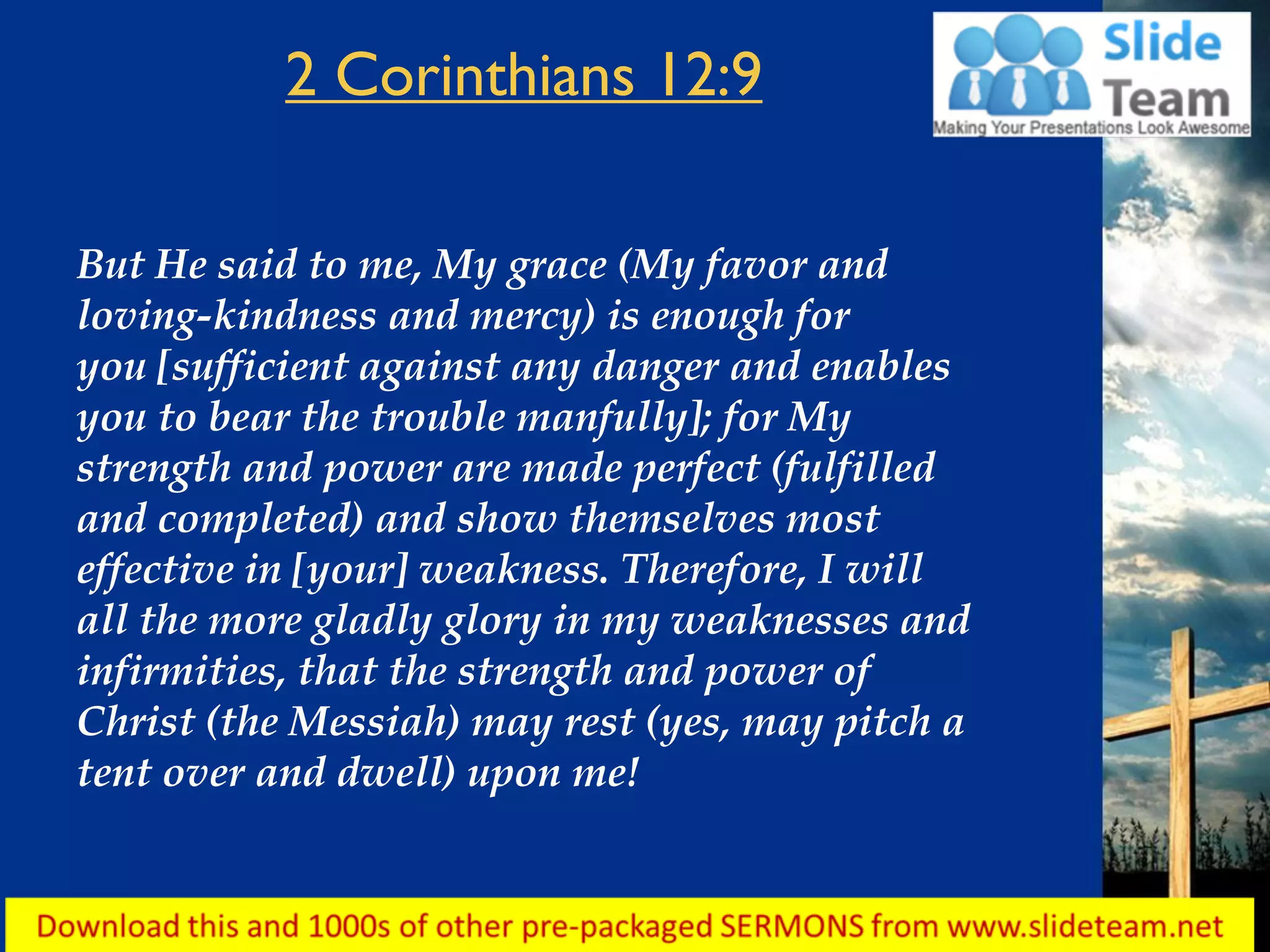 0514 2 corinthians 129 my power is made perfect power point church ...