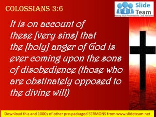 0514 colossians 36 the wrath of god is coming power point church sermon ...