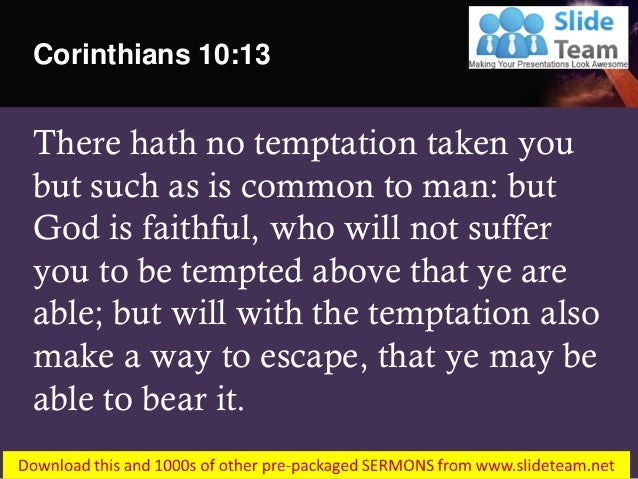 0514 Corinthians 1013 No Temptation Has Overtaken Power Point Church