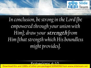 0514 ephesians 610 the lord and in his mighty power point church sermon ...