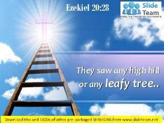 Ezekiel 20:28
They saw any high hill
or any leafy tree..
 