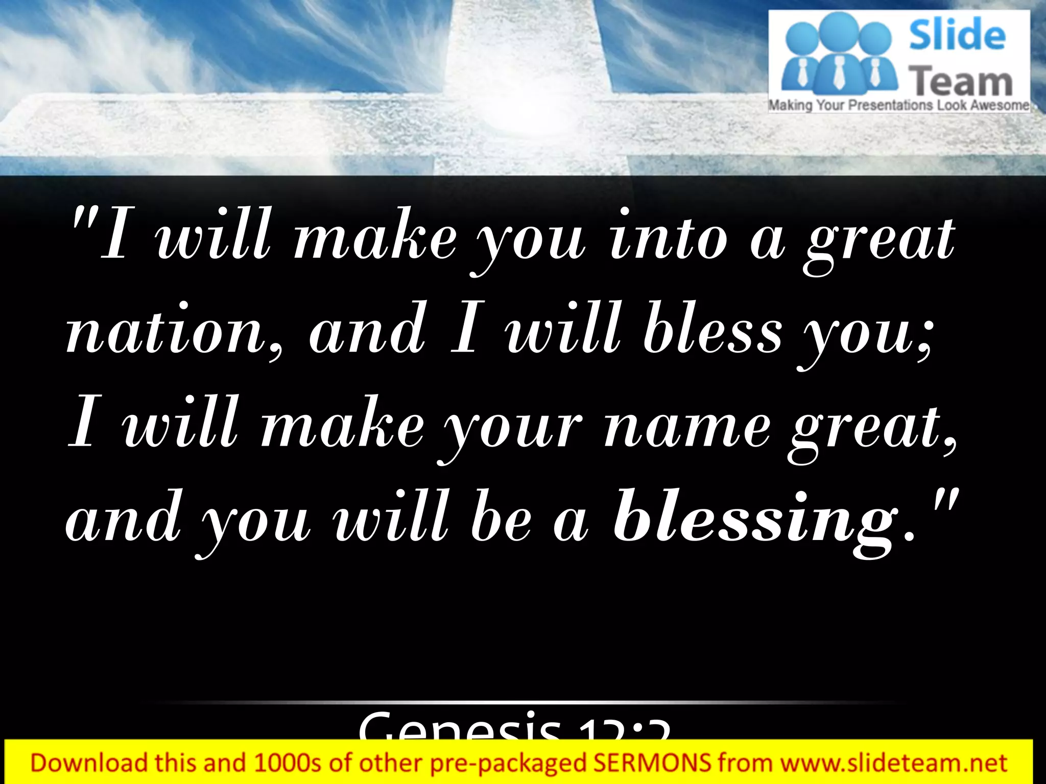 0514 genesis 122 i will make your name great power point church sermon ...