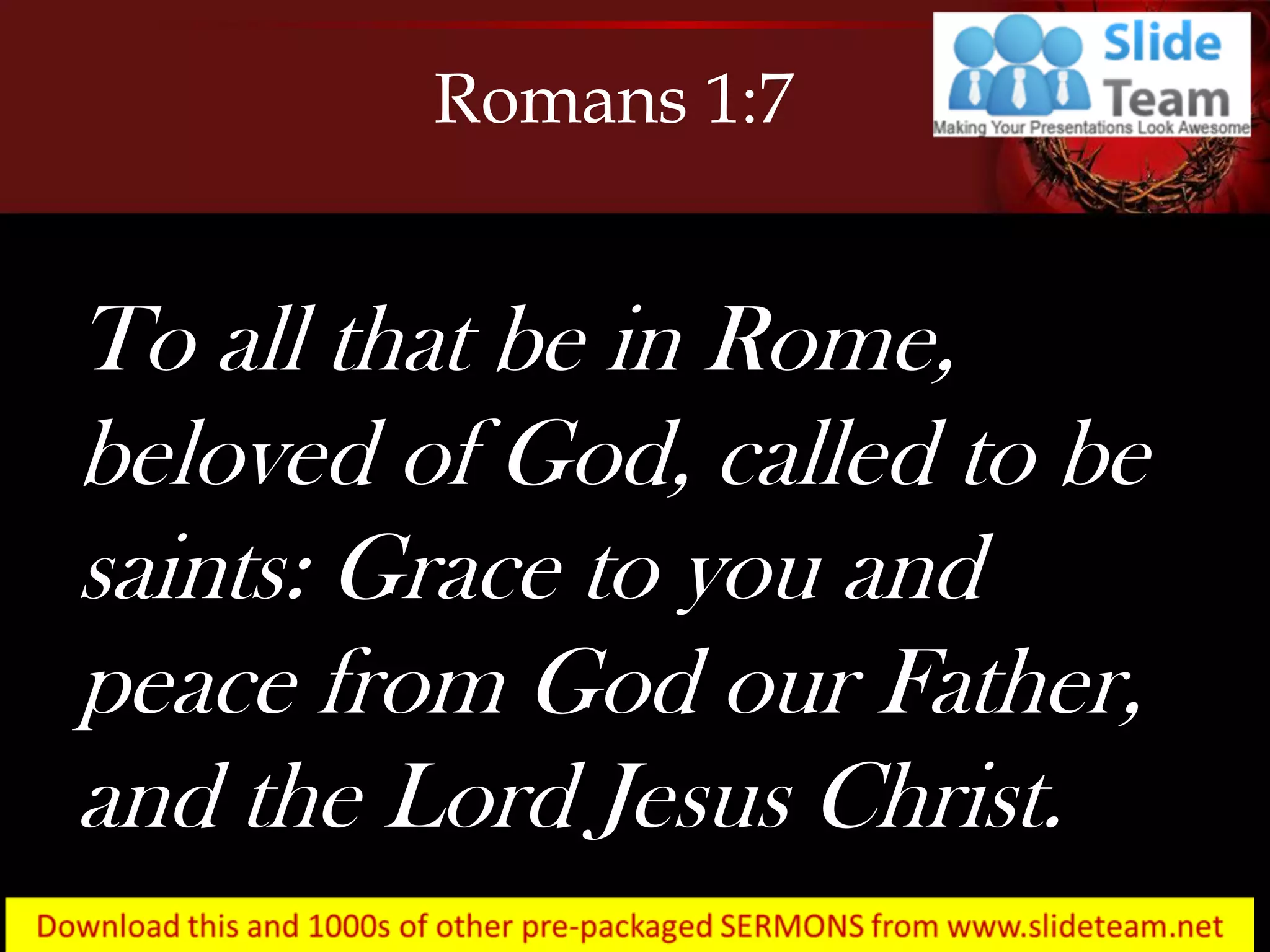 0514 romans 17 grace and peace power point church sermon pdf