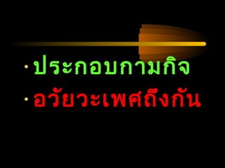 04/24/14
•ประกอบกามกิจ
•อวัยวะเพศถึงกัน
 