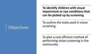 Community Vision Screening 051618 #VisionScreening, #upmedwebinars | PDF