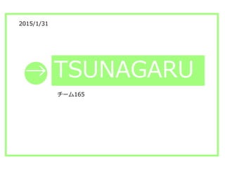 TSUNAGARU
2015/1/31
チーム165
→
 