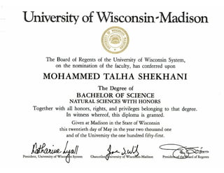 Talha's BS Diploma