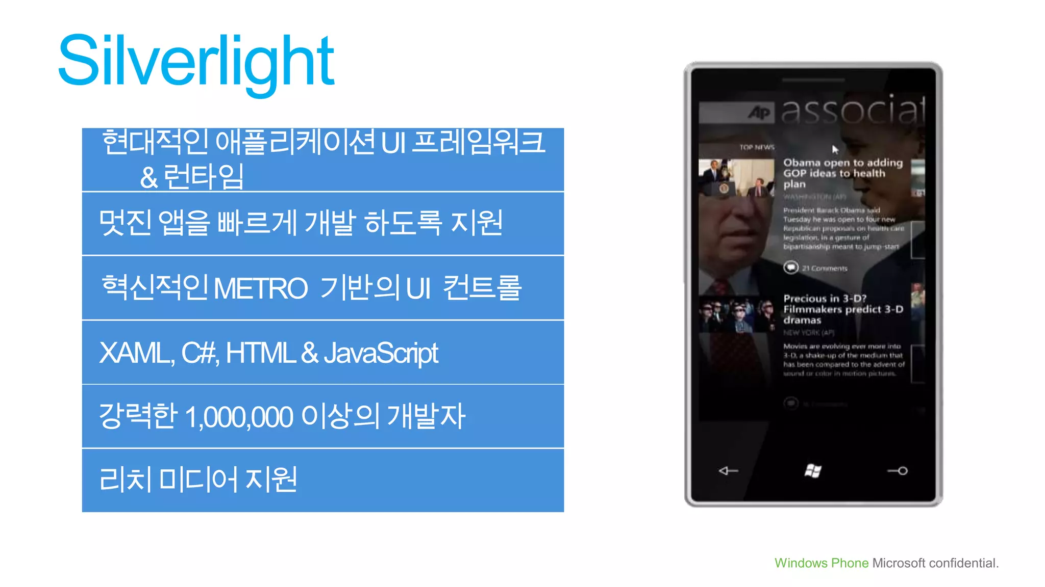 XNA Framework고성은 게임 프레임워크2D 및 3D 게임용 N-스크린 빠른 개발리치컨텐트 파이프라인전통적인 게임 방식 update/draw/present 