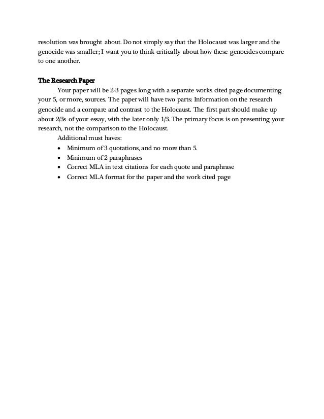 Holocaust research paper