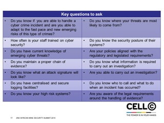 17 2ND AFRICAN MINE SECURITY SUMMIT 2015
 