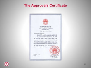 The Approvals Certificate
48
 