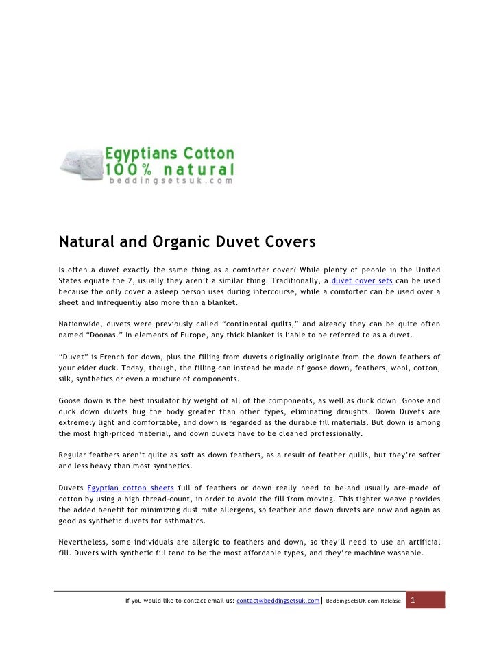 Natural And Organic Duvet Covers