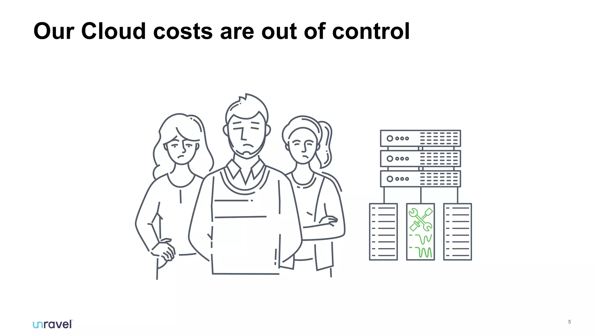 !5
Our Cloud costs are out of control
 