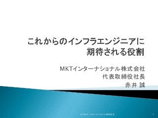 MKTインターナショナル株式会社
代表取締役社長
赤井 誠
(c) MKT インターナショナル株式会社 1
 