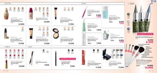 23056
Light
23057
Medium
23058
Dark
22521
Black
22522
Brown
22910
Natural
Beige
22911
Tanned
Beige
22907
Porcelain
22908
Fair
Nude
22909
Olive
Beige
23051
Light
23052
Medium
23053
Dark
22920
Bronzed
Taupe
22918
Smoky
Black
22919
Smoky
Brown
22921
Sheer
Purple
22923
Royal
Blue
22922
Shimmering
Green
22522
Brown
22921
Sheer
Purple
23858
Black
23859
Nude
20578
Light/
Medium
22744
Dusky
Nude
22748
Rose
Blossom
22745
Peach
Kiss
22749
Cerise
Pink
22746
Pink
Secret
22750
Plum
Desire
22752
Warm
Coral
22747
Mauve
Dream
22751
Eternal
Red
22753
Honey
Chestnut
26196
Black
Grey
26197
Black
Brown
17084
Green
Jungle
17083
Savannah
Sky
17082
Silver
River
25376
Porcelain
25377
Light
Ivory
25378
Natural
Beige
25379
Golden
Beige
24916
Porcelain
24917
Fair
Nude
24918
Nude
Pink
24921
Natural
Beige
24922
Light
Ivory
24924
Warm
Sand
1 2
3
4
5
color 6766 color
El set de brochas más
exclusivo:
1.Pincel
delineador
2.Pincel
corrector
3.Brocha para
sombras
4.Brocha para
colorete
5.Brocha para polvos
Cosmetics Brush Kit
Estuche de Brochas Maquillaje
Estuche de piel cilíndrico: Diámetro
5.8 x Altura 19 cm. 3 pinceles
y 2 brochas. Accesorio.
18779 18,00€
14,95€
Oriﬂame Beauty Kajal Eye Liner
Delineador Kajal Oriﬂame Beauty
2.5 g.
12,95€
6,50€
Oriﬂame Beauty
Studio Artist Pressed Powder
Polvos Compactos Studio
Artist Oriﬂame Beauty
8 g.
14,95€
Oriﬂame Beauty
Maxi Lash Mascara
Máscara de Pestañas Maxi
Lash Oriﬂame Beauty
8 ml.
11,95€
Oriﬂame Beauty
Studio Artist Foundation
Maquillaje Studio Artist
SPF 15 Oriﬂame Beauty
30 ml.
17,00€
Oriﬂame Beauty
Studio Artist Concealer
Corrector Studio Artist
Oriﬂame Beauty
10 ml.
11,95€
Oriﬂame Beauty
Colour Pro Eye Shadow Trio
Trío de Sombras de Ojos
Oriﬂame Beauty
2.7 g.
17,00€
Giordani Gold Jewel Lipstick
Barra de Labios Jewel
Giordani Gold
4 g.
18,00€
Giordani Gold
Mineral Therapy Concealer
Corrector Mineral
Therapy Giordani Gold
2.75 ml.
14,95€
Kohl Pencil
Lápiz Delineador Kohl
1.3 g.
9,95€
ROSTRO
Kohl Pencil Dramatize
Lápiz Delineador
Kohl Dramatize
1.3 g.
9,95€
Kohl Pencil Dramatize
EXISTENCIAS LIMITADAS
Oriﬂame Beauty Kajal Eye LinerOriﬂame Beauty Kajal Eye LinerOriﬂame Beauty Kajal Eye LinerOriﬂame Beauty Kajal Eye Liner
EXISTENCIAS LIMITADAS
Oriﬂame Beauty
Cuticle Remover Gel
Gel Quita-Cutículas
Oriﬂame Beauty
7 ml.
18936 7,95€
Oriﬂame Beauty
Crystal Base & Top Coat
Brillo de Uñas 2 en 1
Oriﬂame Beauty
7 ml.
18927 7,95€
Giordani Gold
Mineral Therapy Foundation
Maquillaje Mineral
Therapy Giordani Gold
30 ml.
24,00€
EverLasting Foundation
Maquillaje EverLasting
30 ml.
16,00€
UÑAS
LABIOS OJOS
Crystal Nail File
Lima de Uñas de Cristal
Tamaño: 14.5 x 1.2 x 3 cm.
Accesorio.
12401 2,50€
1,95€
Oriﬂame Beauty
Nail Polish Remover
Quitaesmalte de Uñas
Oriﬂame Beauty
75 ml.
18939 8,95€
7,95€
Oriﬂame
Nail Boost Advanced
Growth Reviver
Tratamiento Crece-Uñas
7 ml.
23447 8,95€
7,95€
Existencias
Limitadas
 