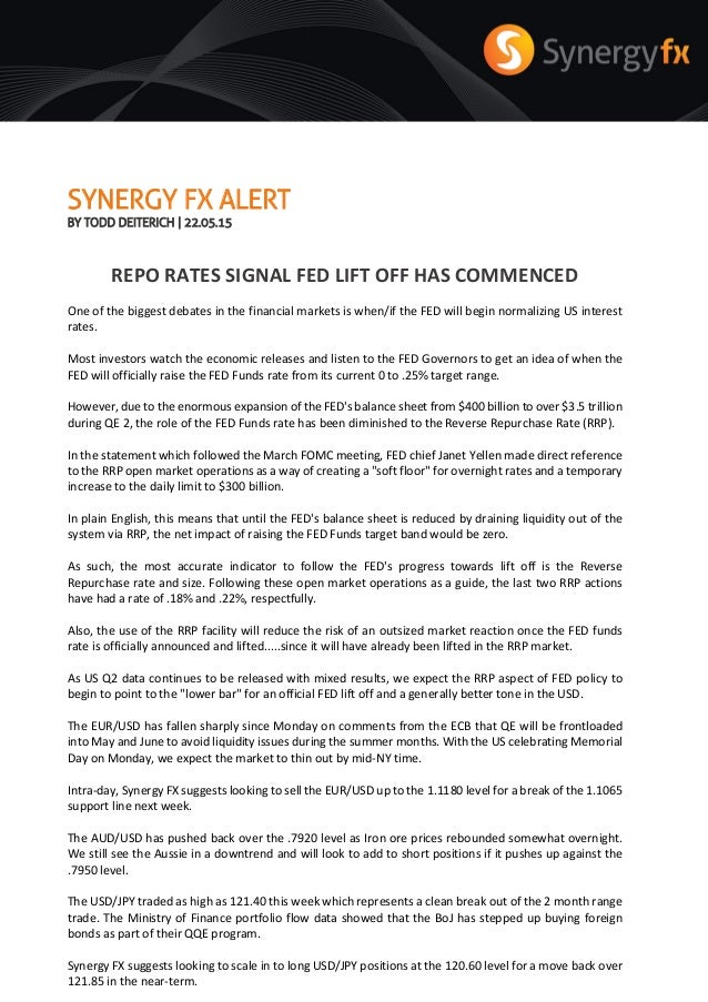 Synergy Fx Fund Management Forex Market Analysis - 