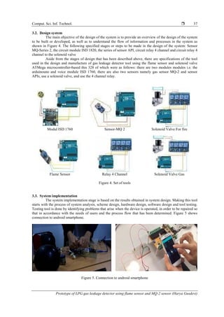 Prototype of LPG gas leakage detector using flame sensor and MQ-2 ...