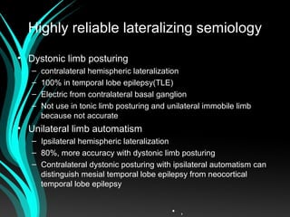 052 Diagnosis and classication of seizure and epilepsy | PPT