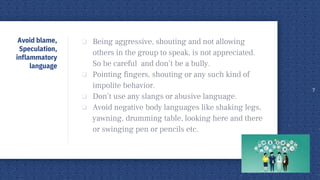 Rules of Group Discussion