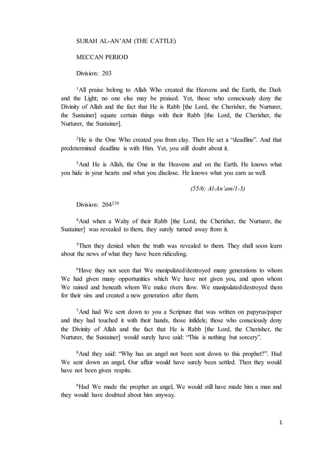055 surah alan’am (the cattle) PDF