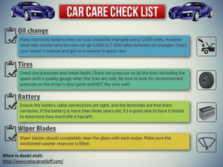 Infographic: Car Care Checklist