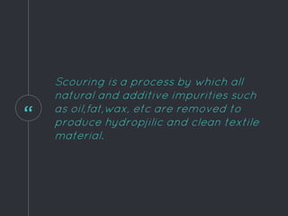 Powerpoint presentation on Scouring 