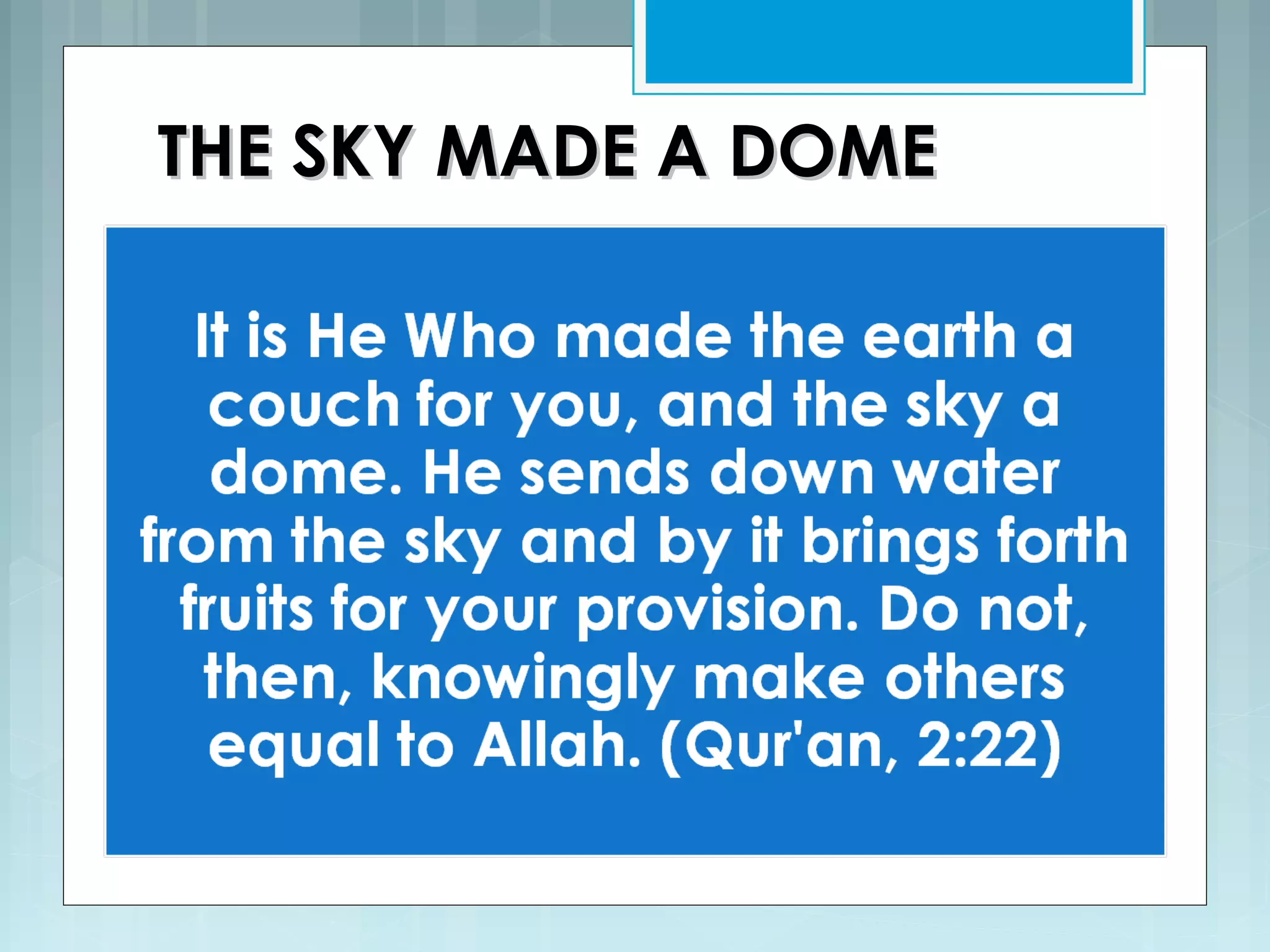 THE SKY MADE A DOMETHE SKY MADE A DOME
 