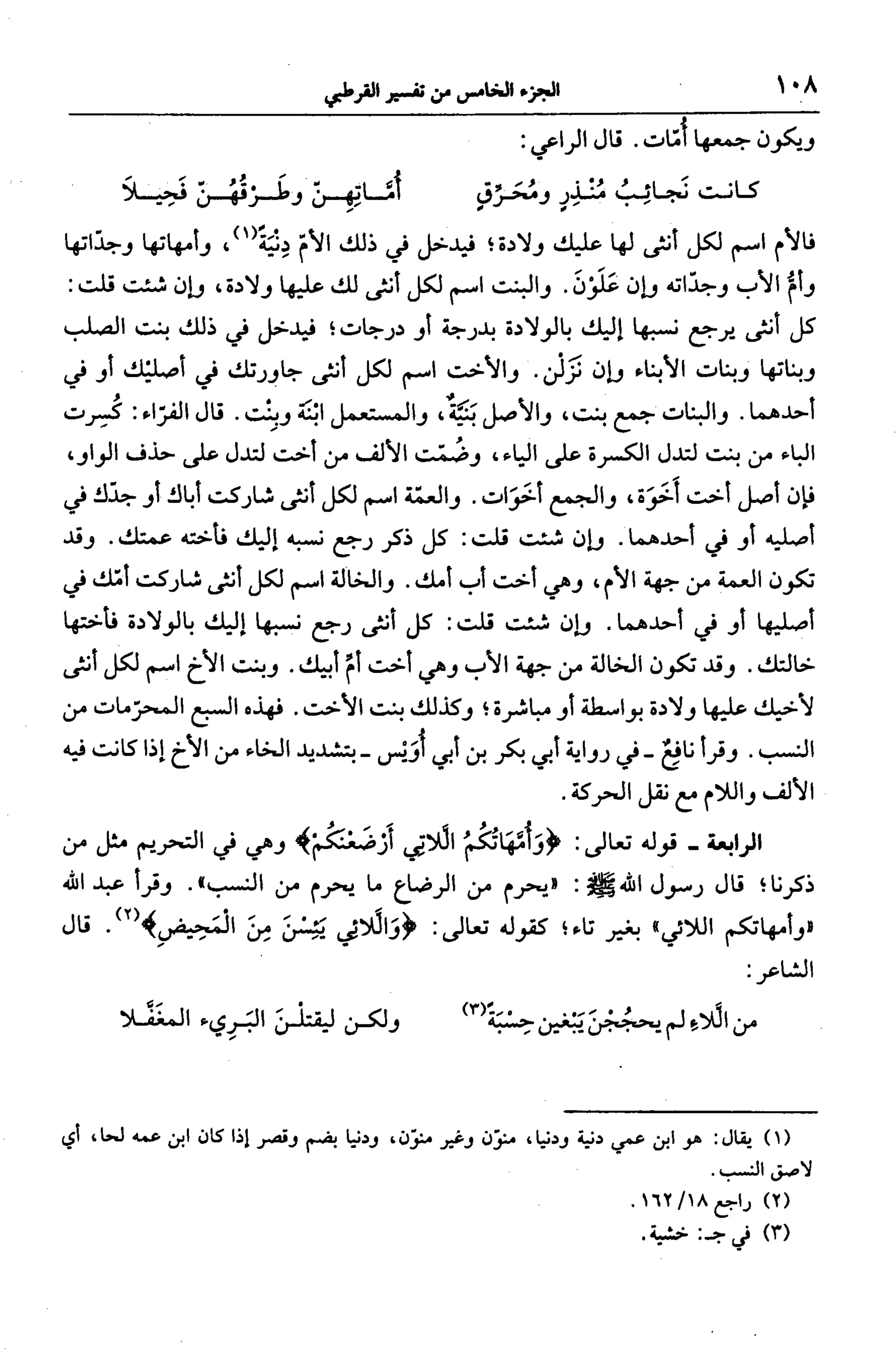 الجامع لأحكام القرآن (تفسير القرطبي) ت: البخاري - الجزء الخامس