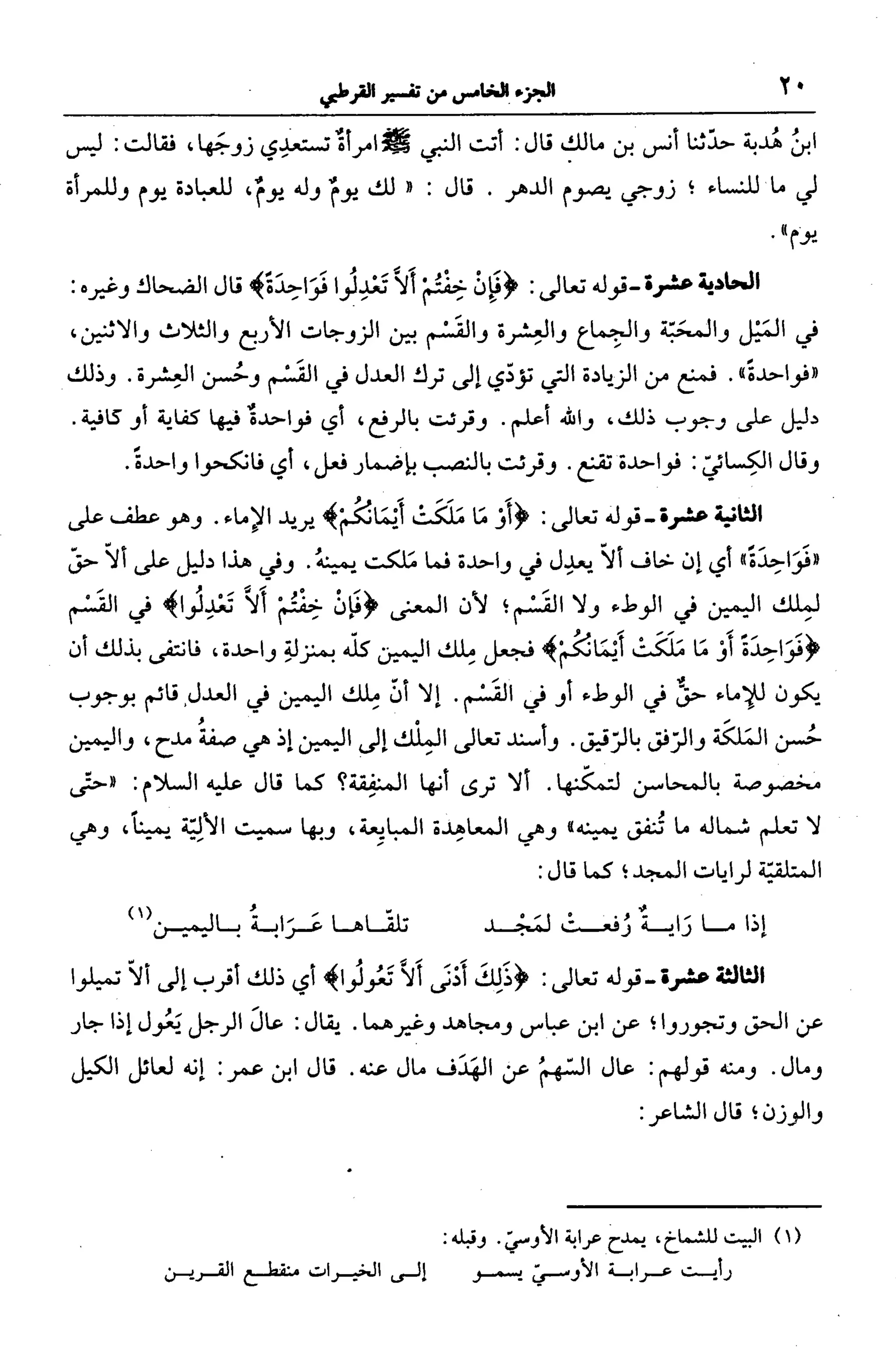 الجامع لأحكام القرآن (تفسير القرطبي) ت: البخاري - الجزء الخامس