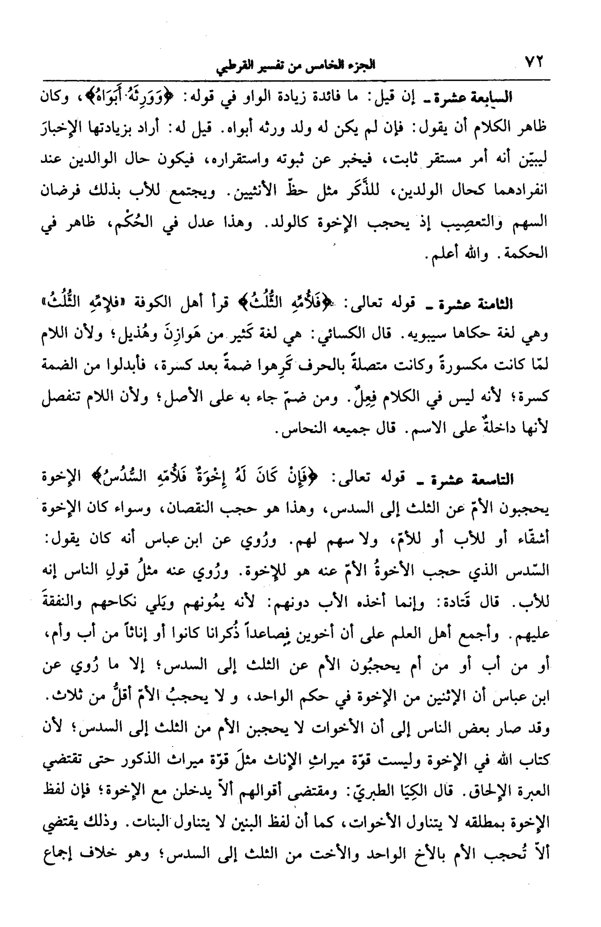 الجامع لأحكام القرآن (تفسير القرطبي) ت: البخاري - الجزء الخامس