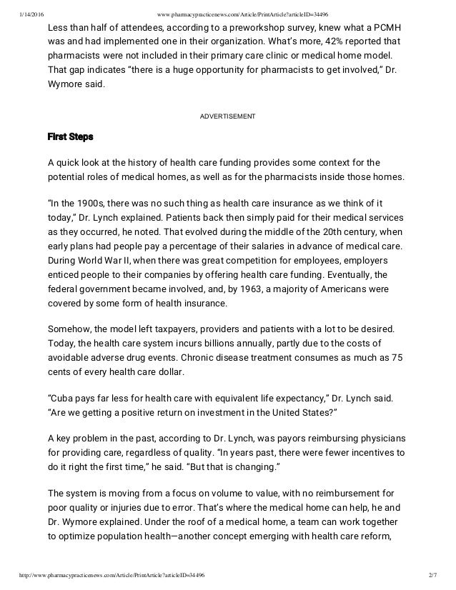 Health care reform medical home model Health care reform medical home model