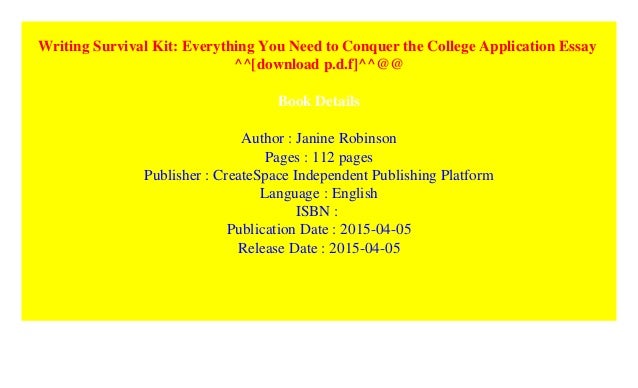 Emergency kit essay picture