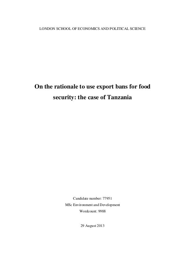 Dissertation on food security