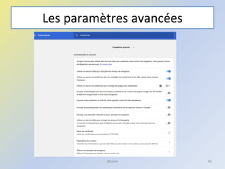 Les paramètres avancées
@telier 43
 