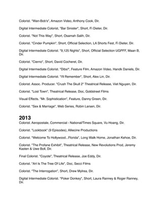 Tawan Bazemore Colorist Resume | PDF