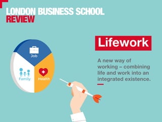 A new way of
working – combining
life and work into an
integrated existence.
Lifework
 