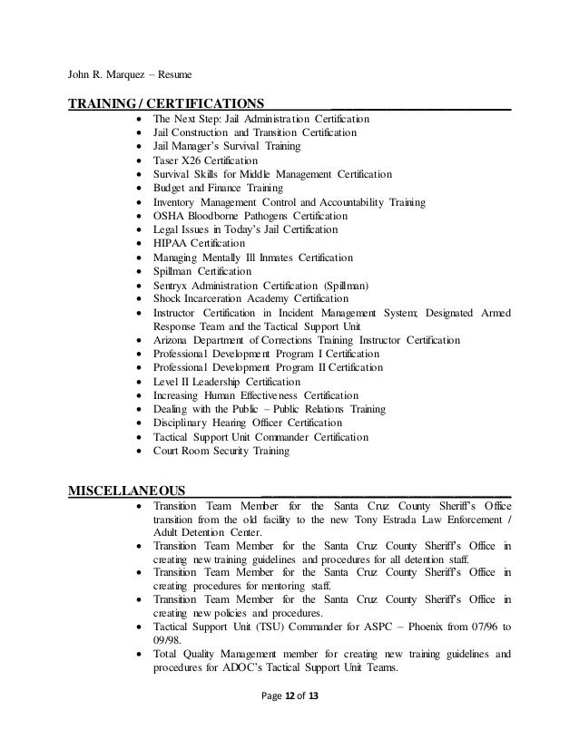 certified personal trainer resume